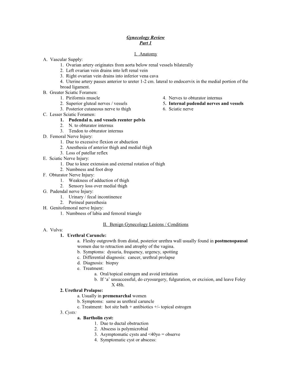 Gynecology Review