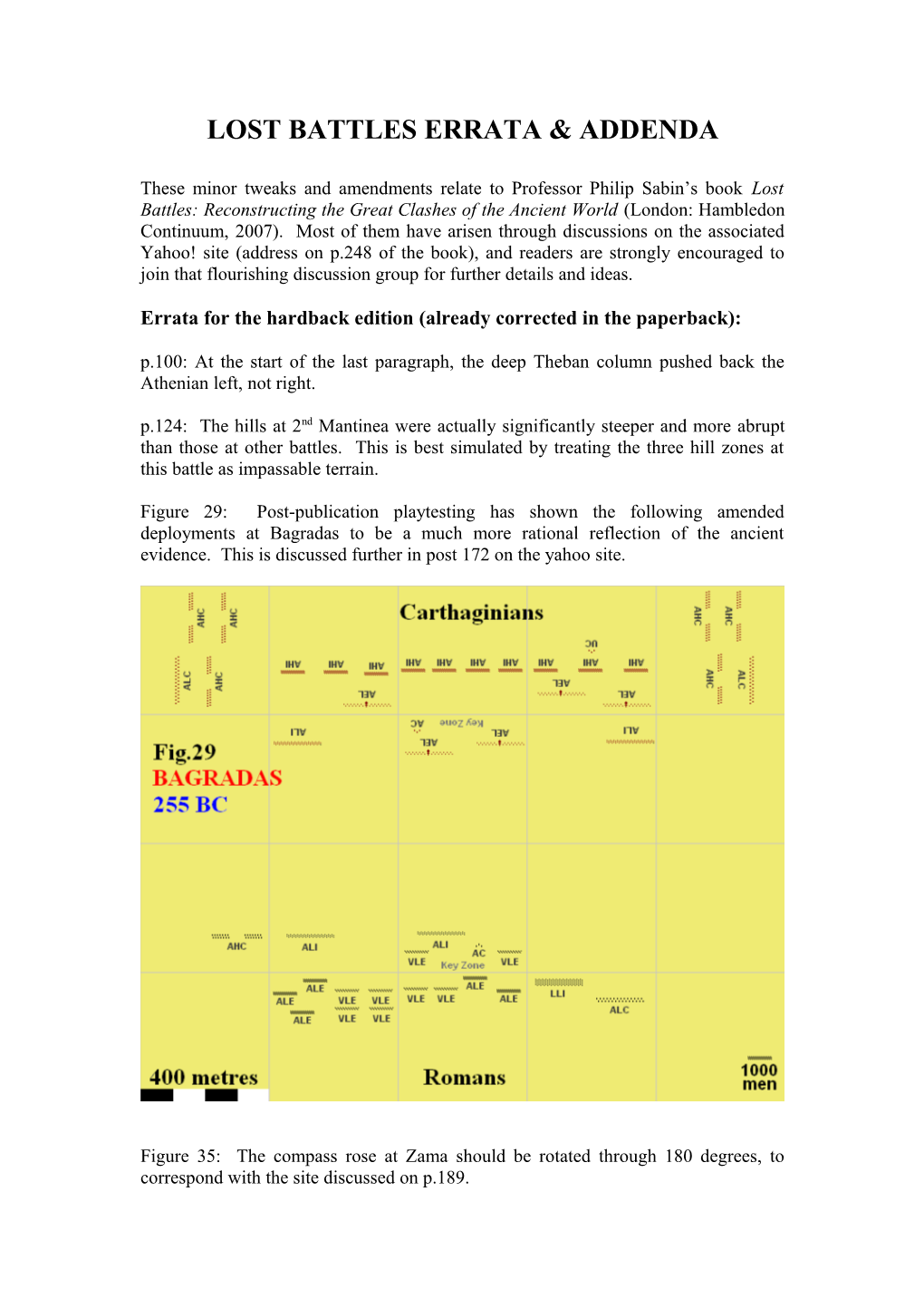 Lost Battles Errata & Addenda