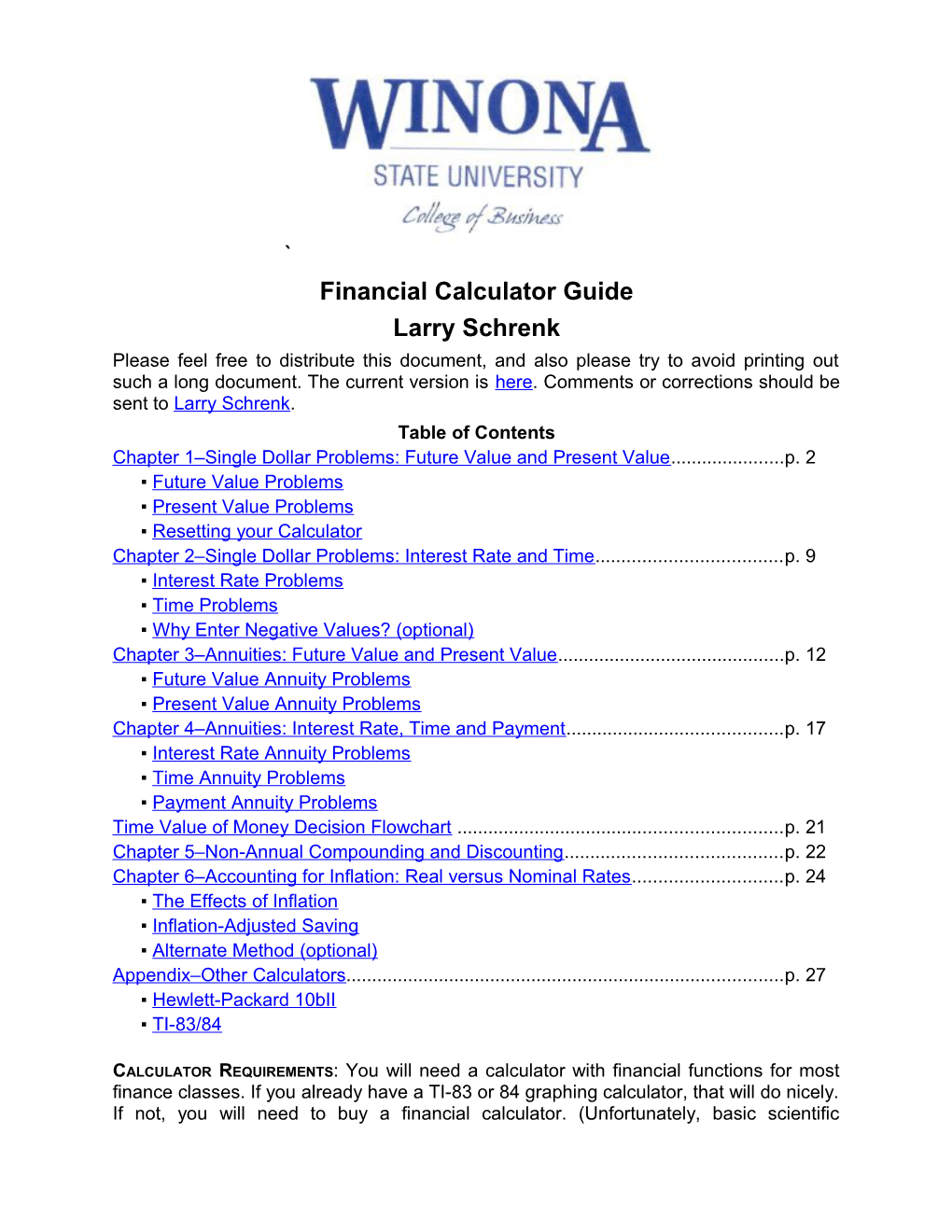 Financial Calculator Guide