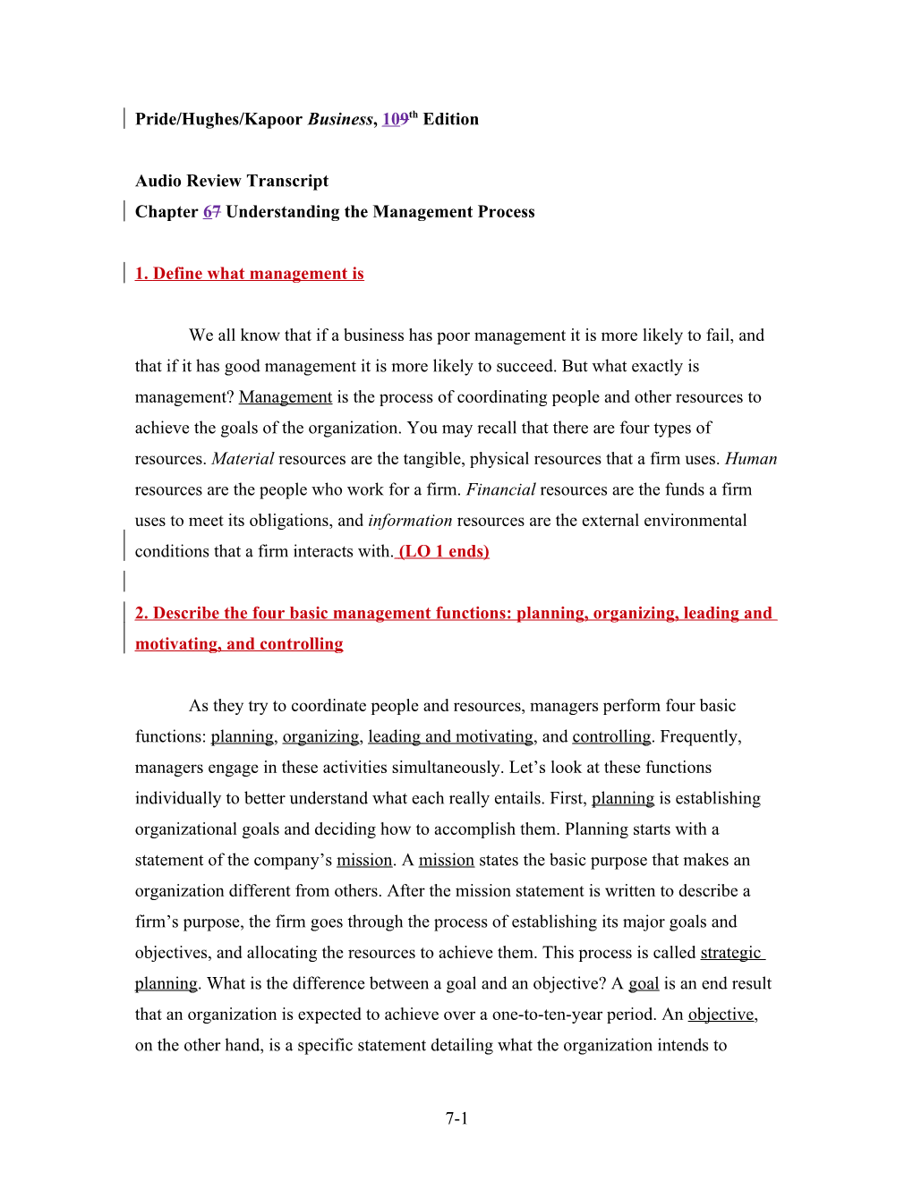 Chapter 7 Understanding the Management Process