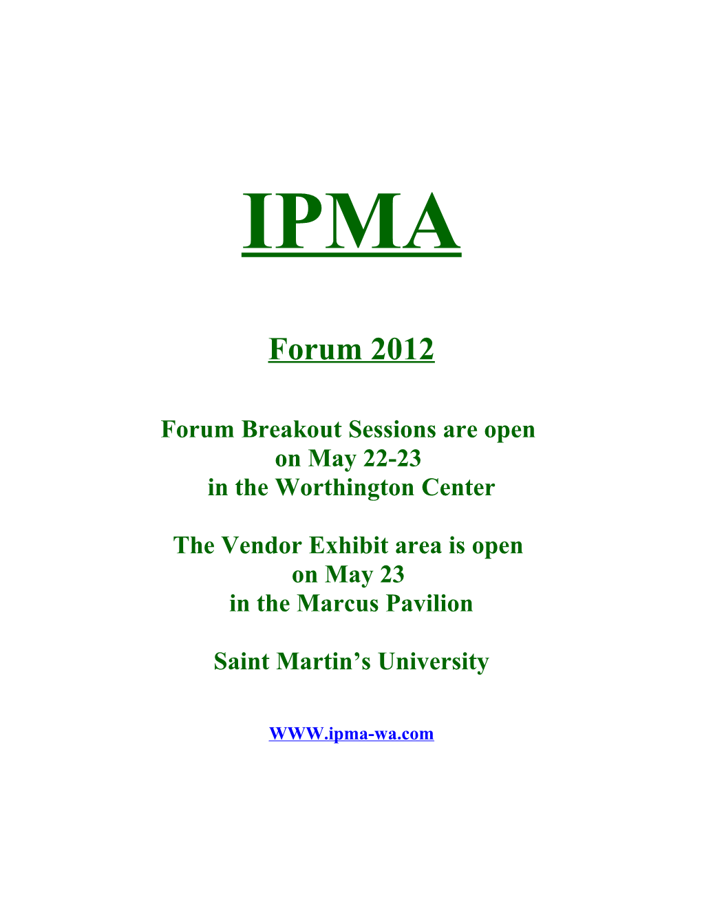 Forum Breakout Sessions Are Open