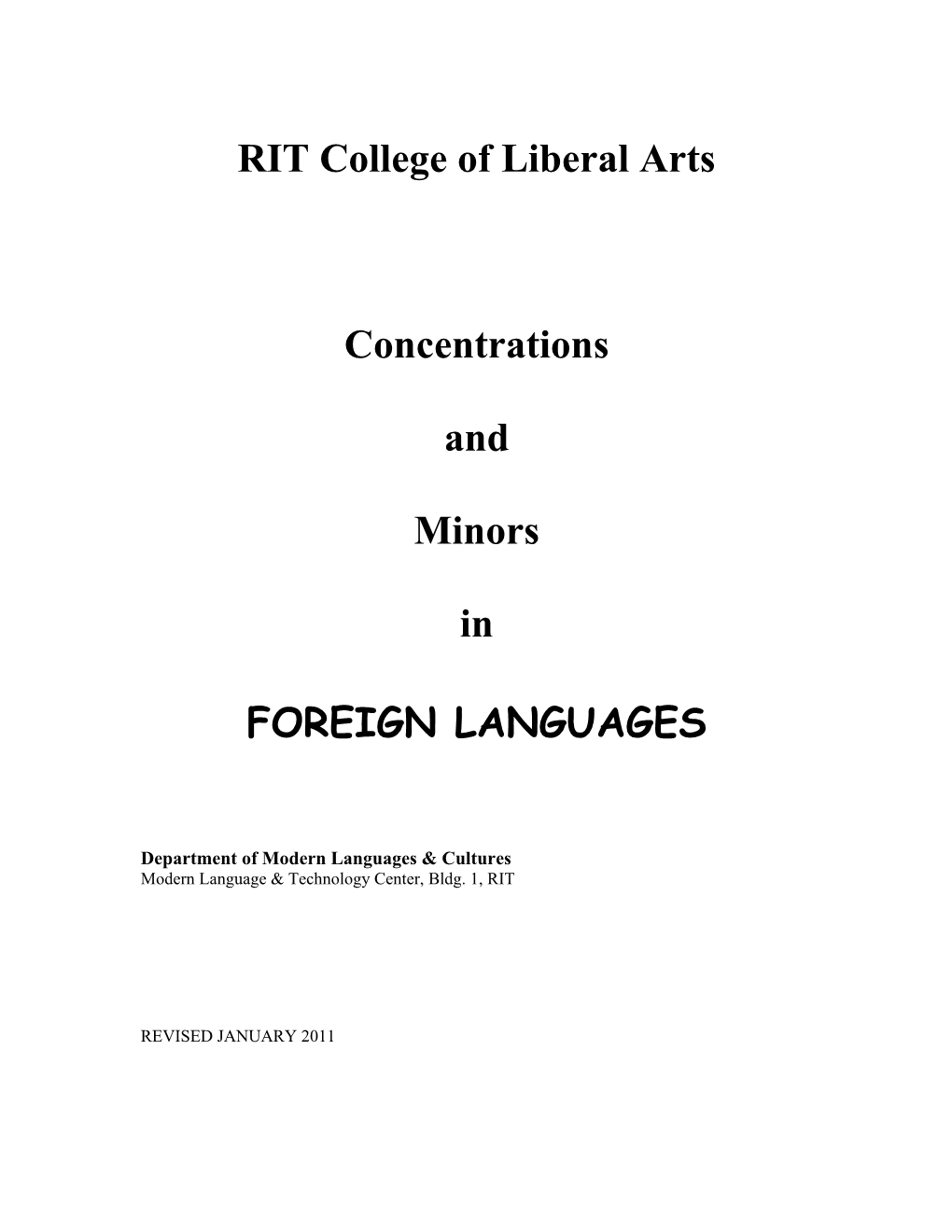 RIT College of Liberal Arts