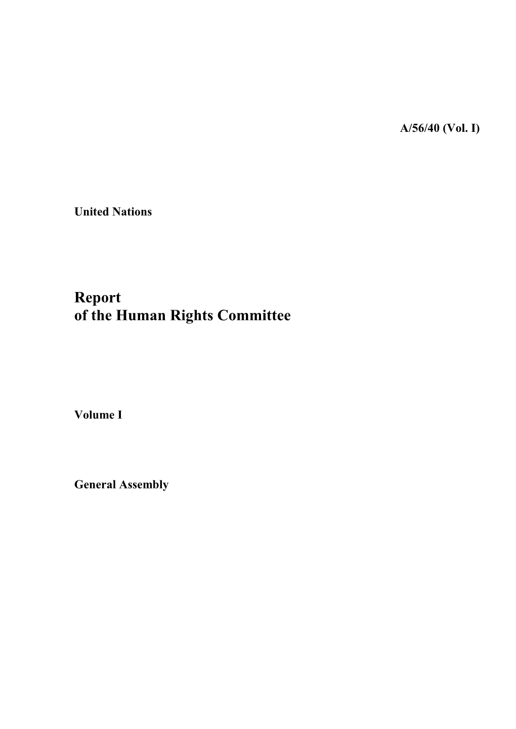 Of the Human Rights Committee