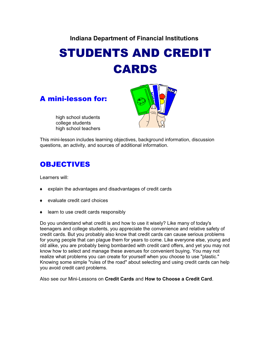 Students and Credit Cards