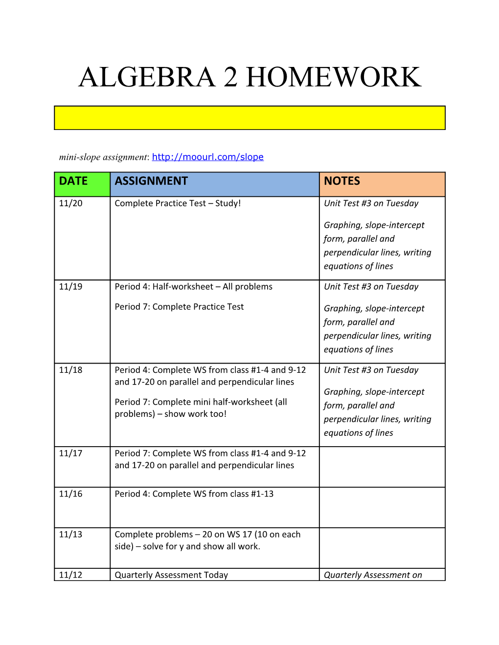 Period 7: Workbook Activity 6 Worksheet (Both Sides) Show All Work at the Bottom