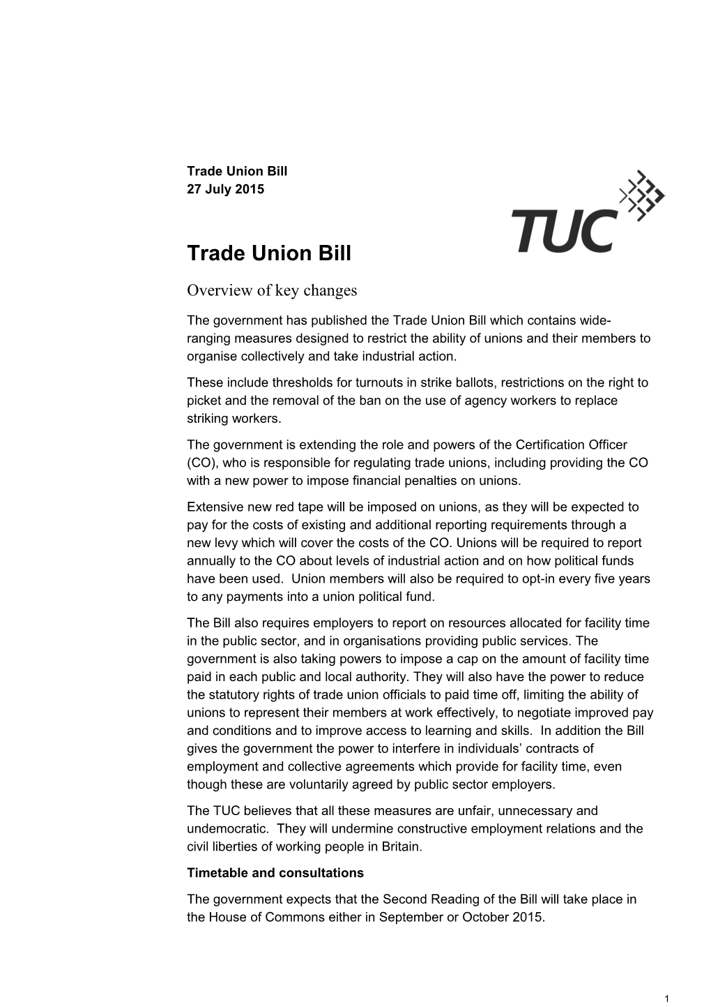 Trade Union Bill