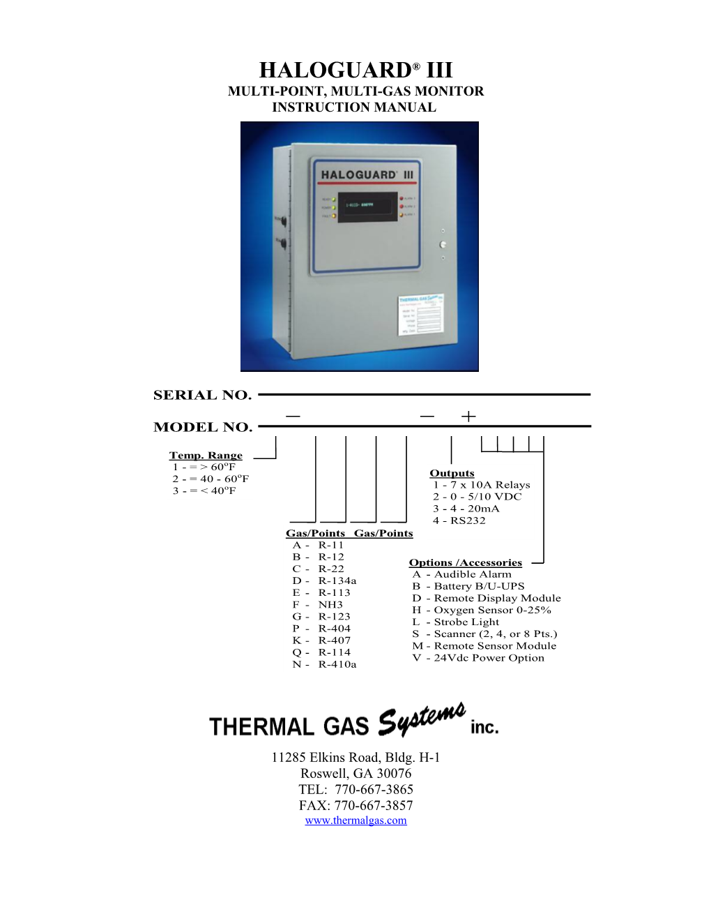 Multi-Point, Multi-Gas Monitor