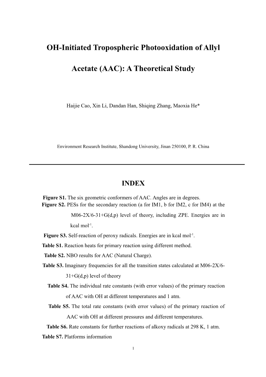 OH-Initiated Tropospheric Photooxidation of Allyl Acetate (AAC): a Theoretical Study