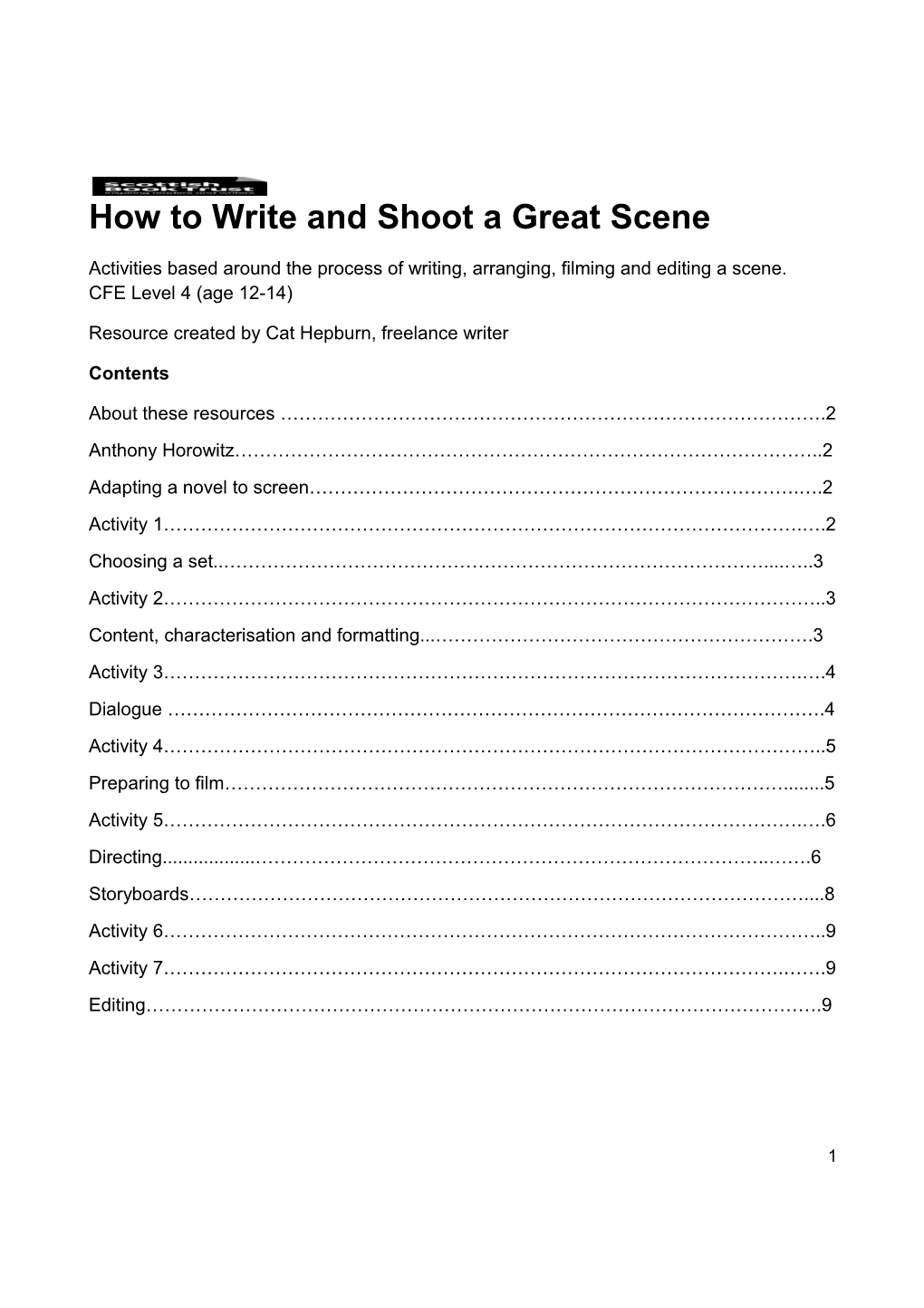 How to Write and Shoot a Great Scene