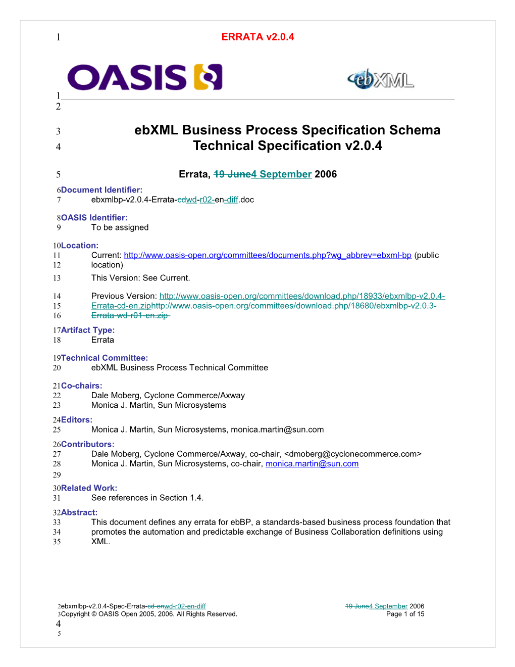 Ebxml Business Process Specification Schema V2.0.1 (Ebbp)