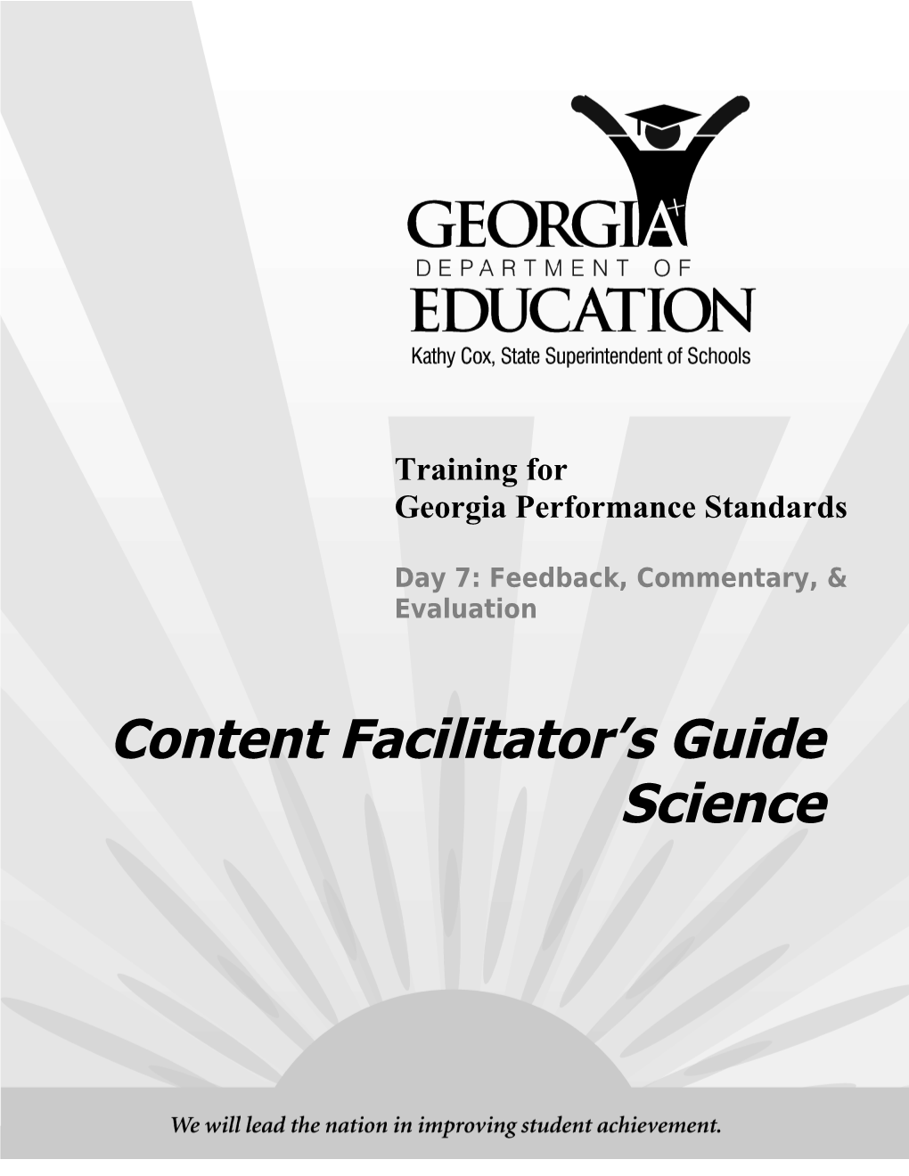GPS Day 7 Training Content Facilitator S Guide
