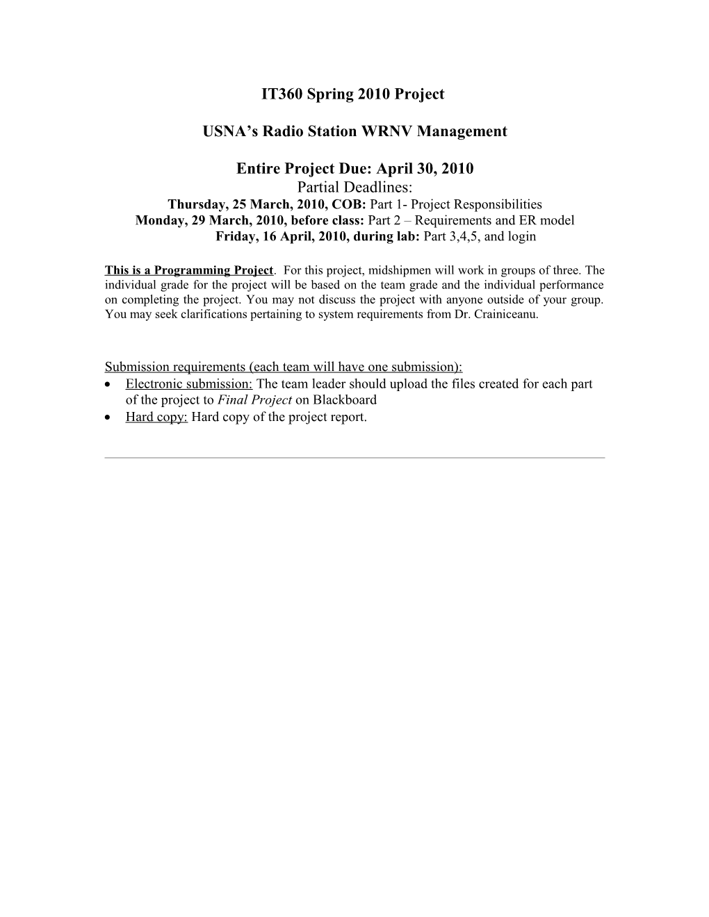 USNA S Radio Station WRNV Management