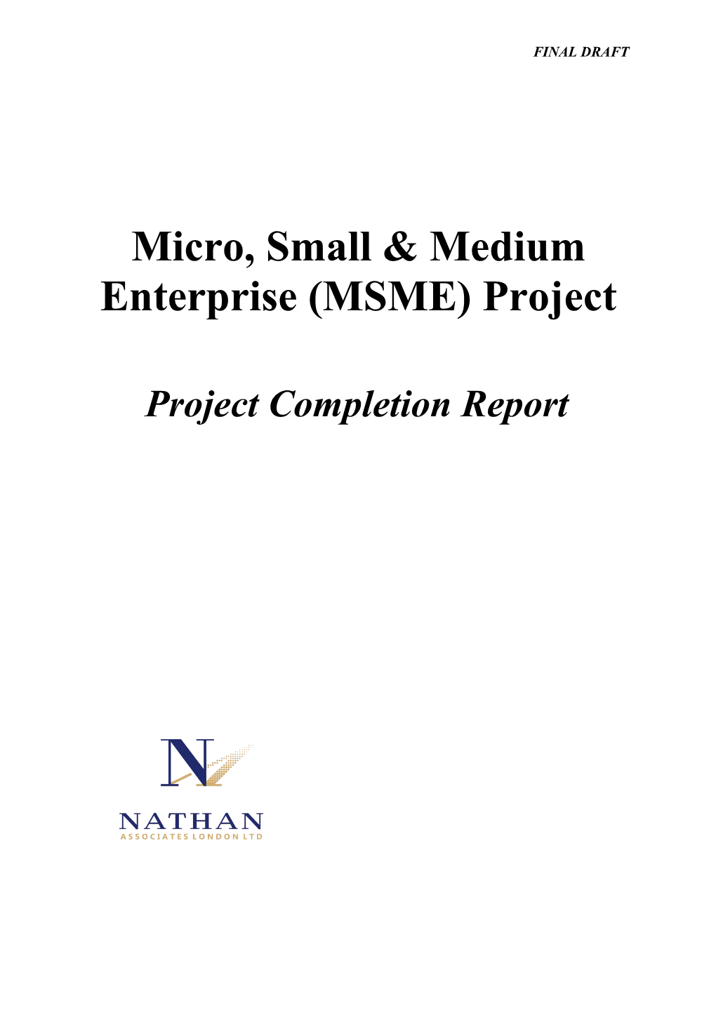 Micro, Small & Medium Enterprise (MSME) Project