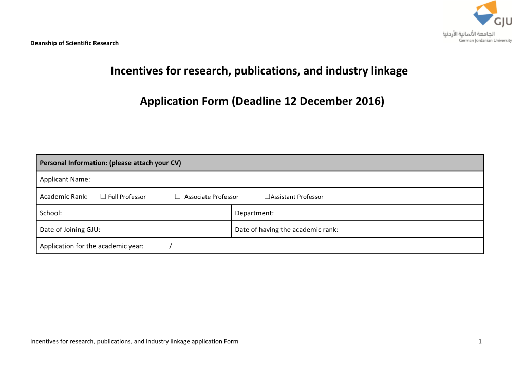 Deanship of Scientific Research