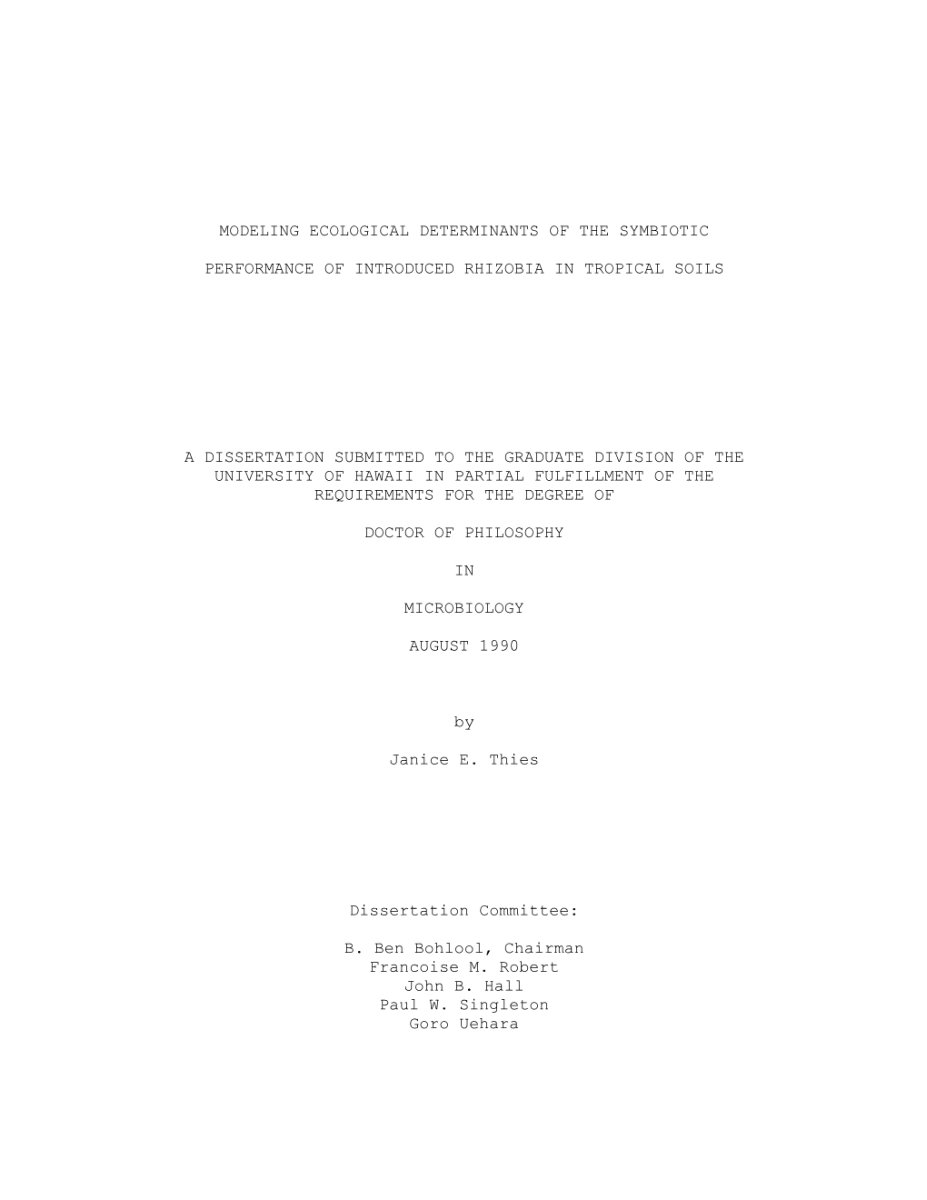 Modeling Ecological Determinants of the Symbiotic