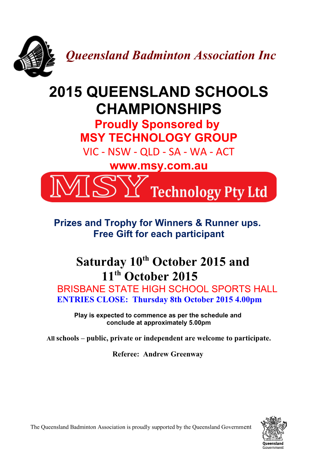 Queensland Badminton Association Inc