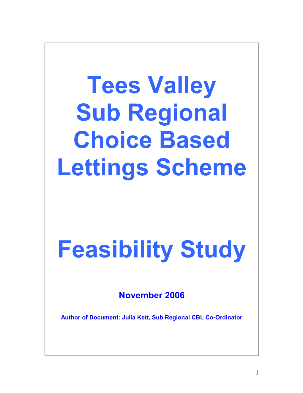 Sub Regional Choice Based Lettings