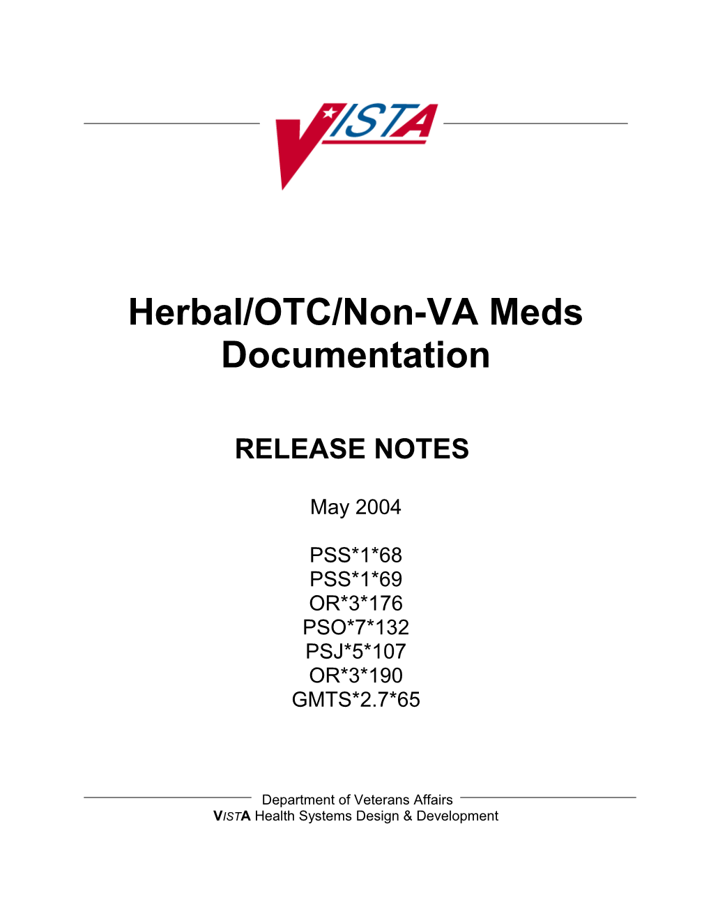 Herbal/OTC/Non-VA Meds Documentation