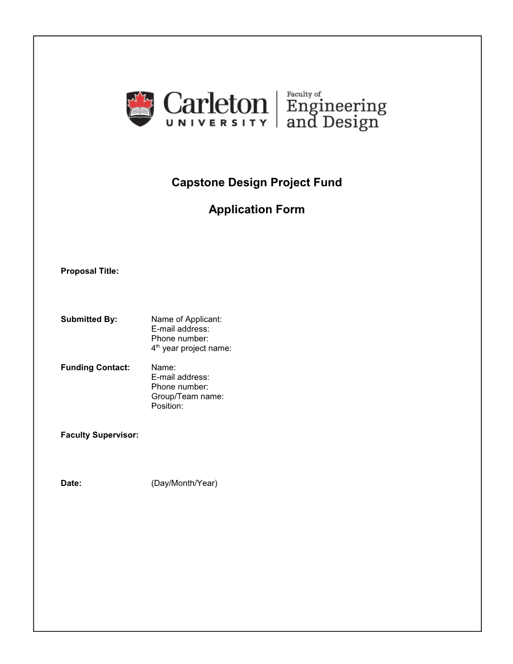 Capstone Design Project Fund
