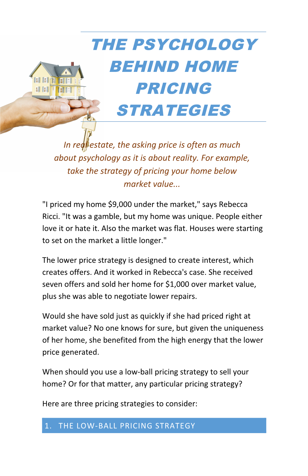 The Psychology Behind Home Pricing Strategies