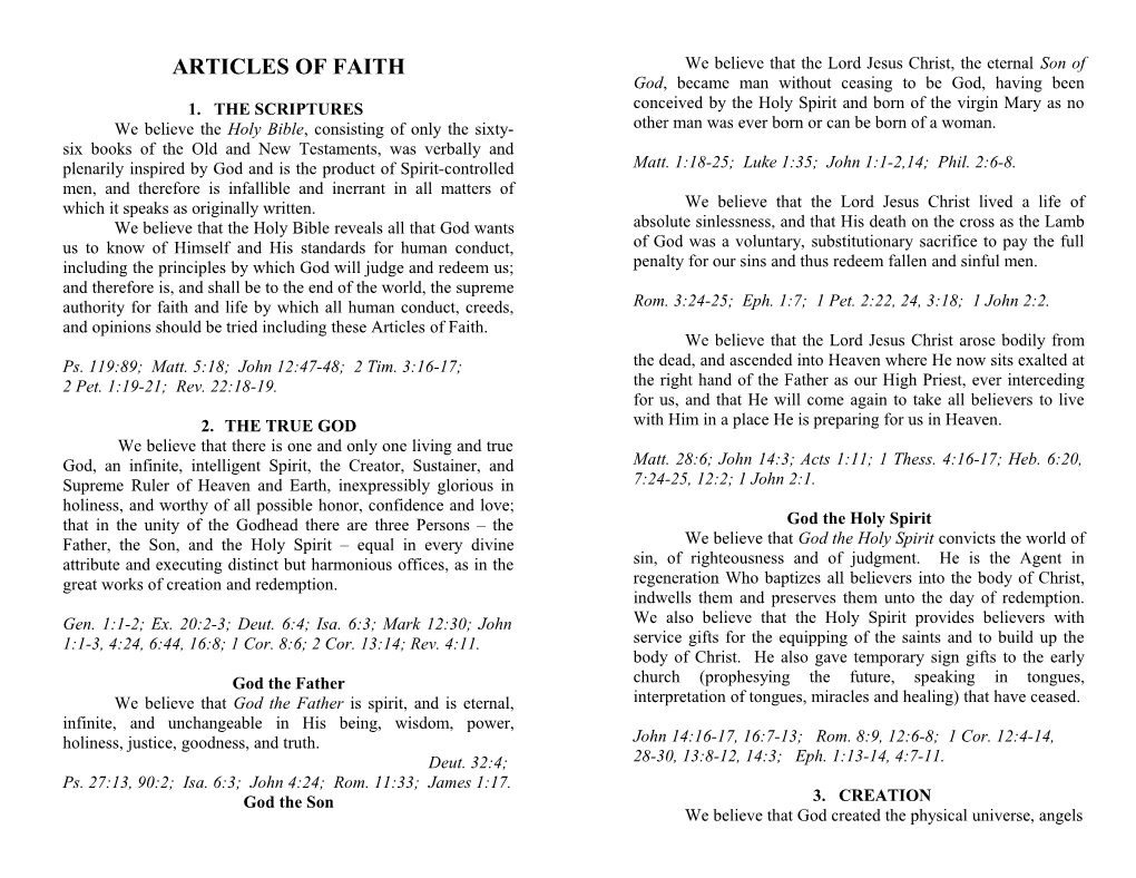 Articles of Faith