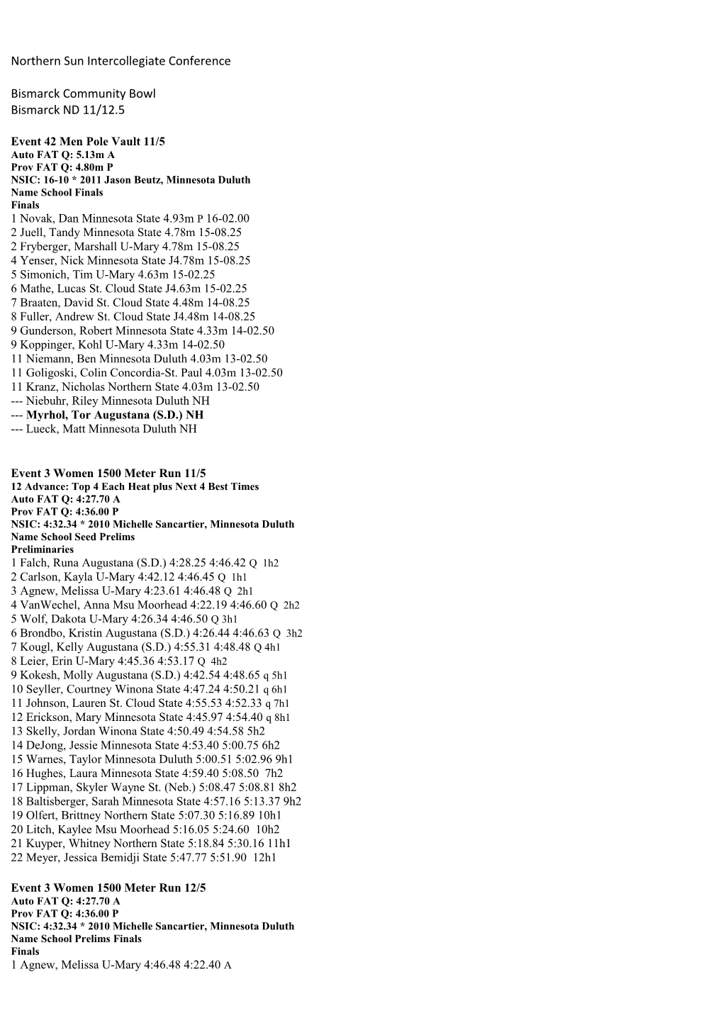 Northern Sun Intercollegiate Conference