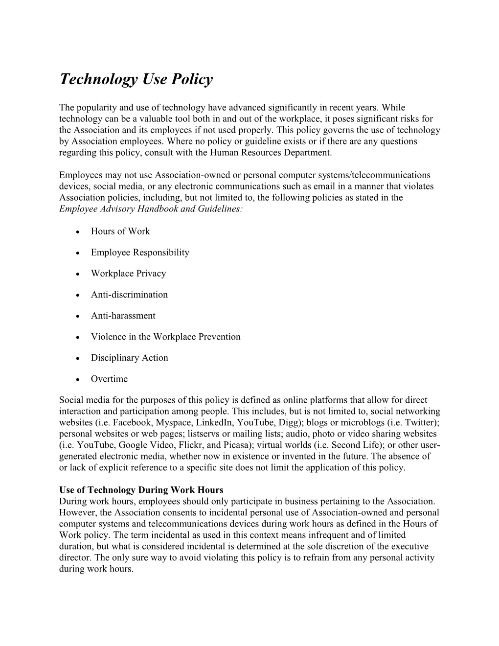 Technology Policy (Municipal Association of SC)