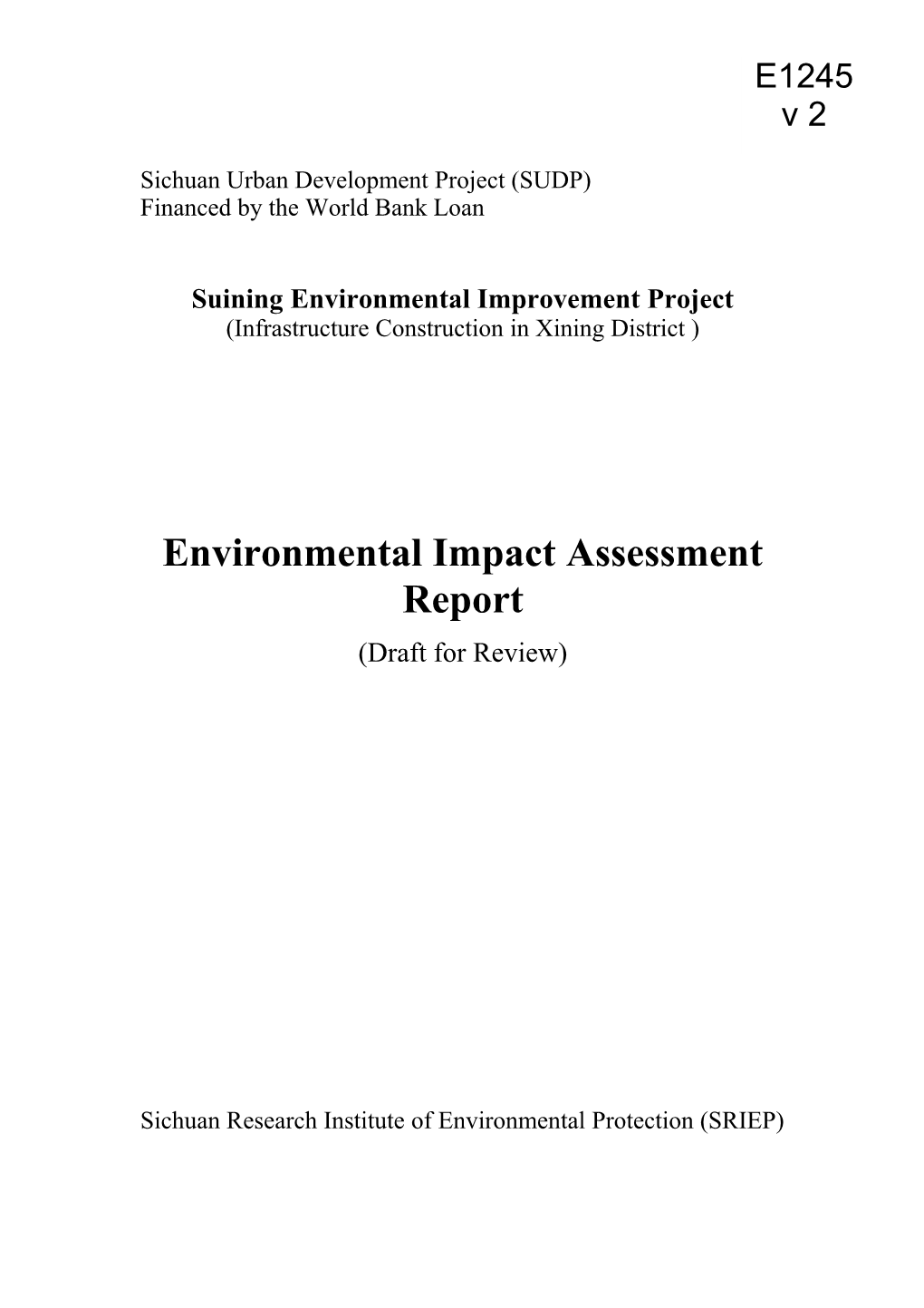 Suining Environmental Improvement Project