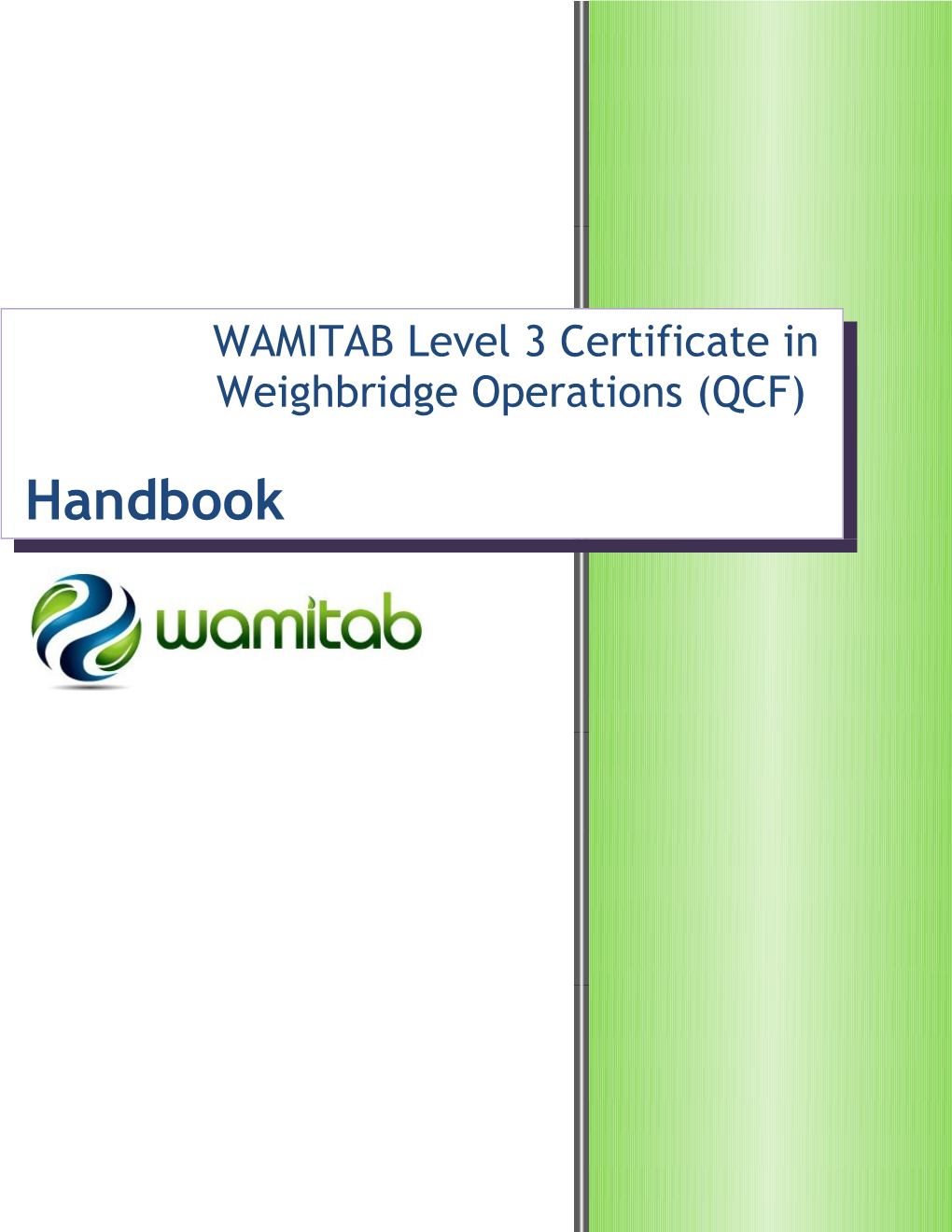 WAMITAB Level 1 Certificate in Cleaning and Support Services (QCF)