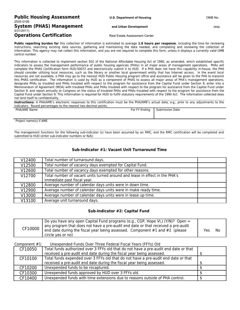 Public Reporting Burden for This Collection of Information Is Estimated to Average X Hours