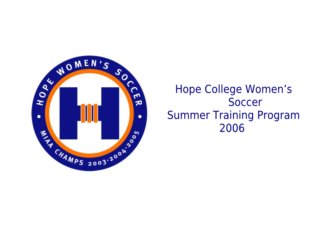 Hope College Women S Soccer