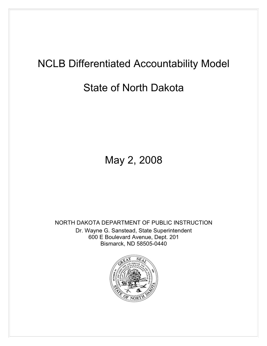 North Dakota Differentiated Accountability Model (MS WORD)