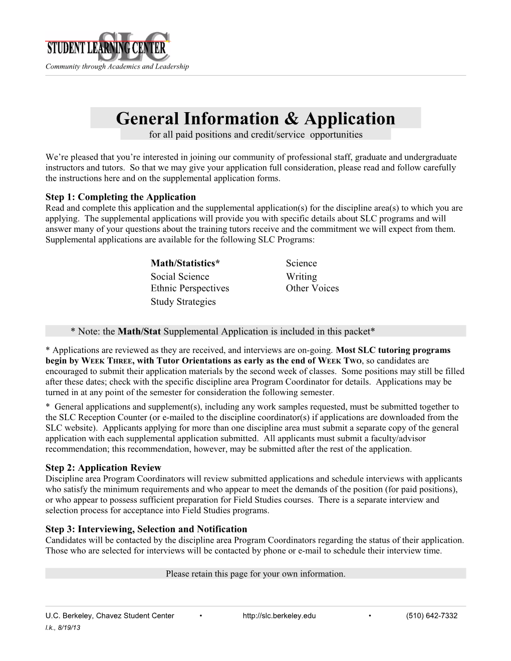 General Tutor Application