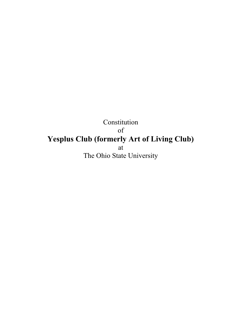 Yesplus Club (Formerly Art of Living Club)