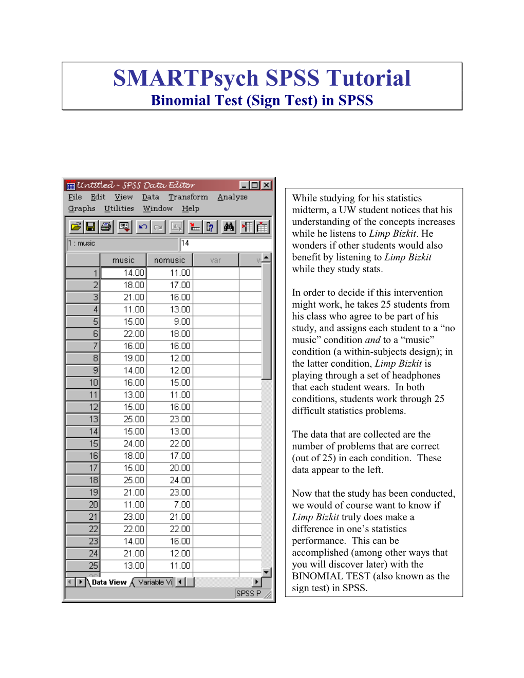 SPSS Tutorial 3 Binomial Tests in SPSS