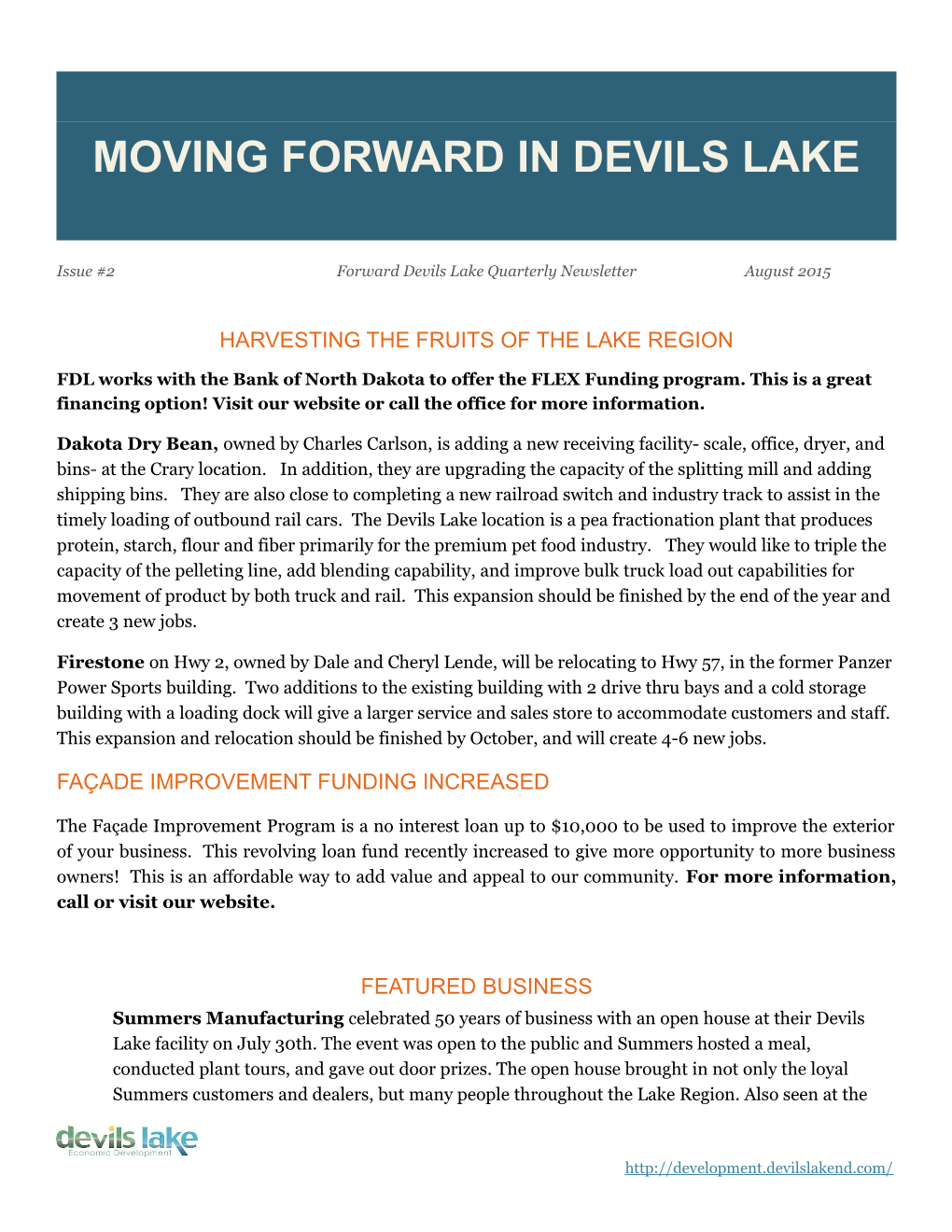 Moving Forward in Devils Lake