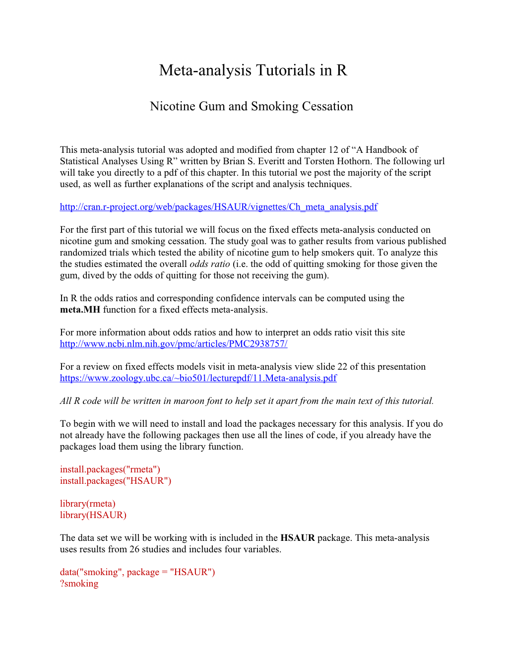 Nicotine Gum and Smoking Cessation