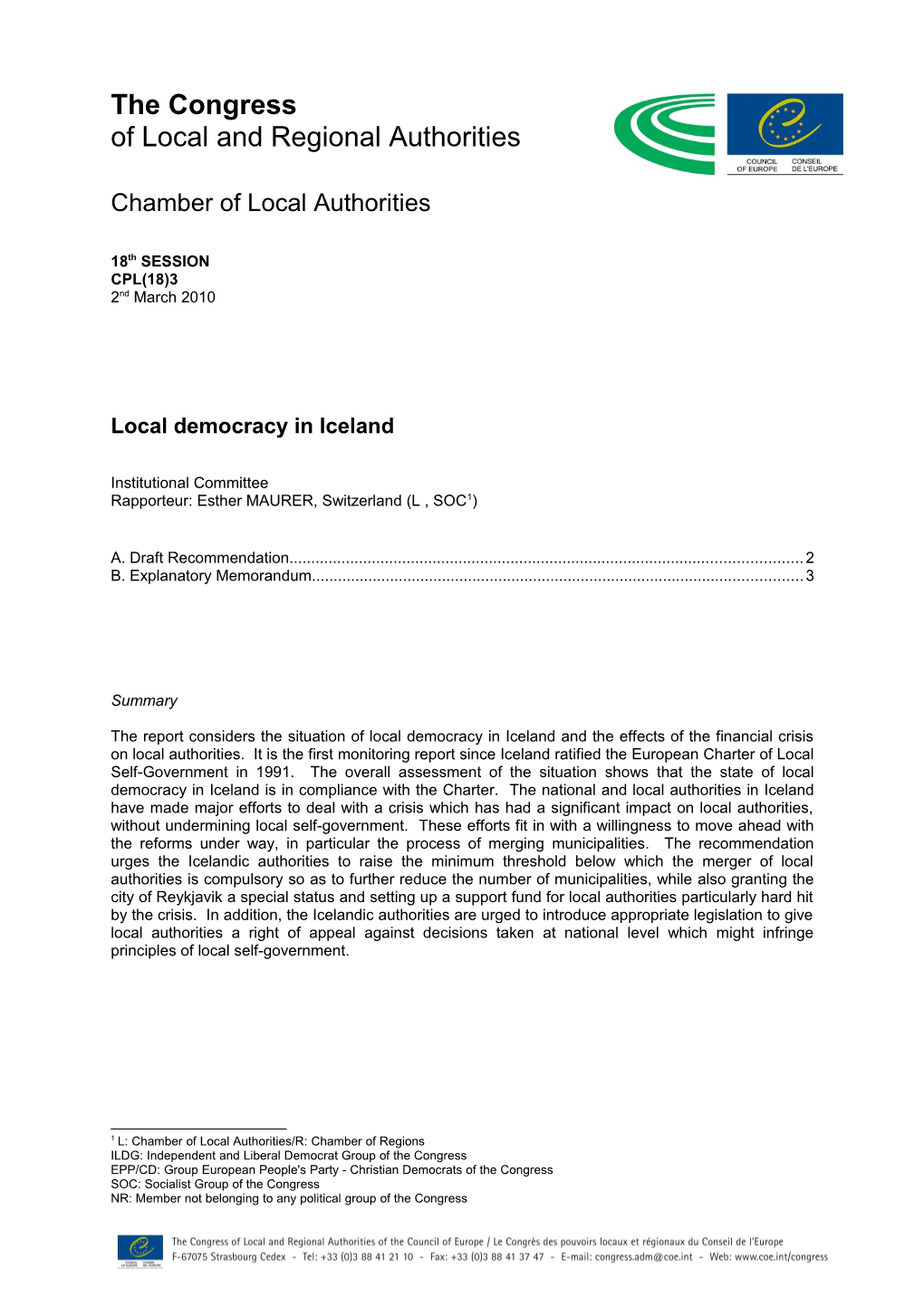 Local Democracy in Iceland