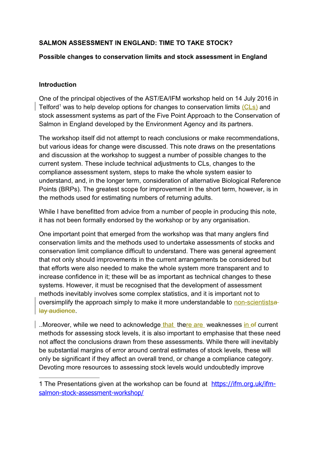 Salmon Assessment in England: Time to Take Stock?