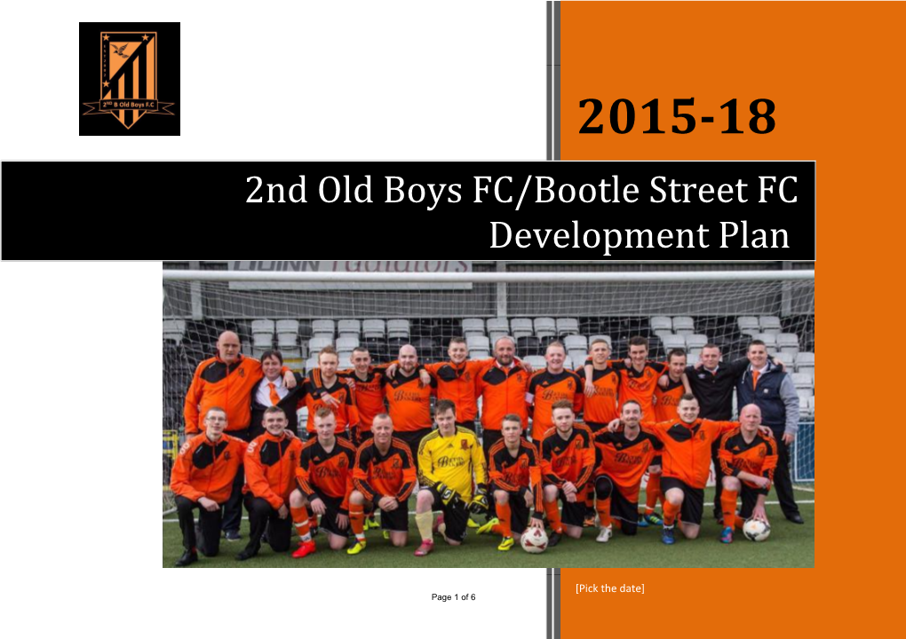 2Nd Old Boys FC/Bootle Street FC Development Plan