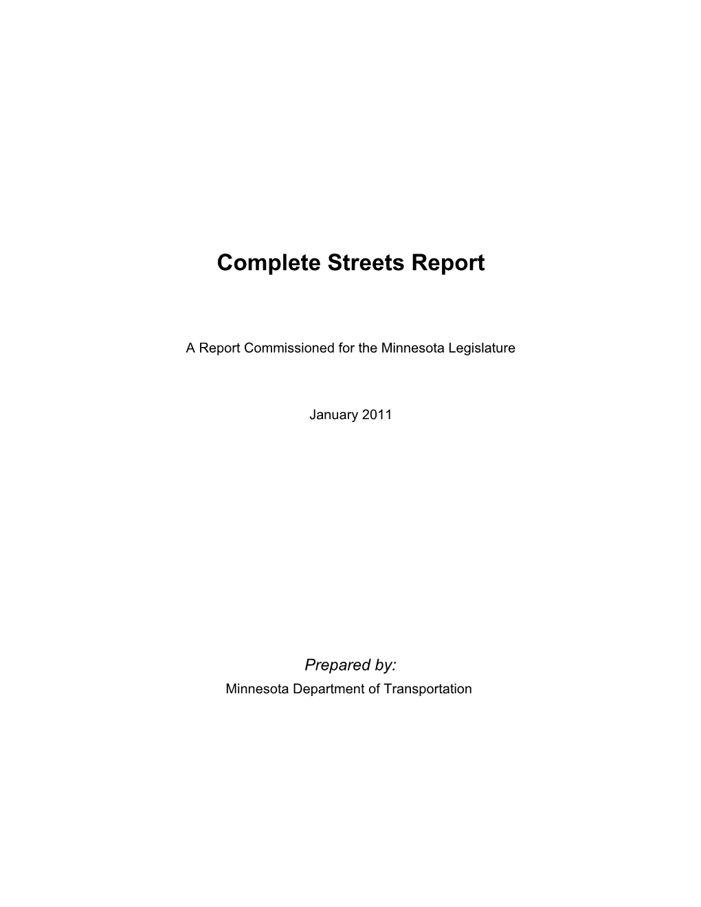 Complete Streetsreport