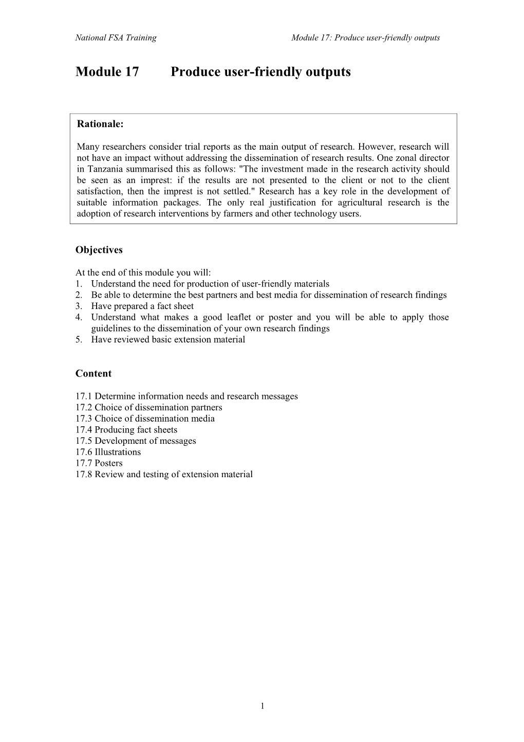 Module 5 Participatory Technology Dissemination