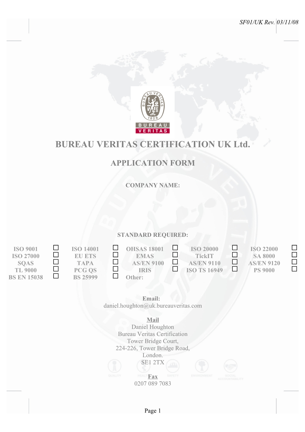 BUREAU VERITAS CERTIFICATION UK Ltd