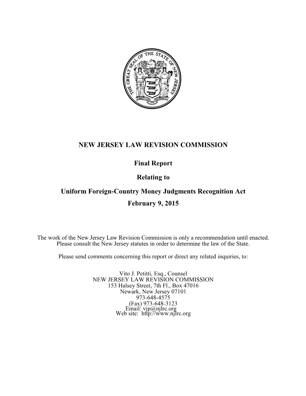 Uniform Foreign-Country Money Judgments Recognition Act
