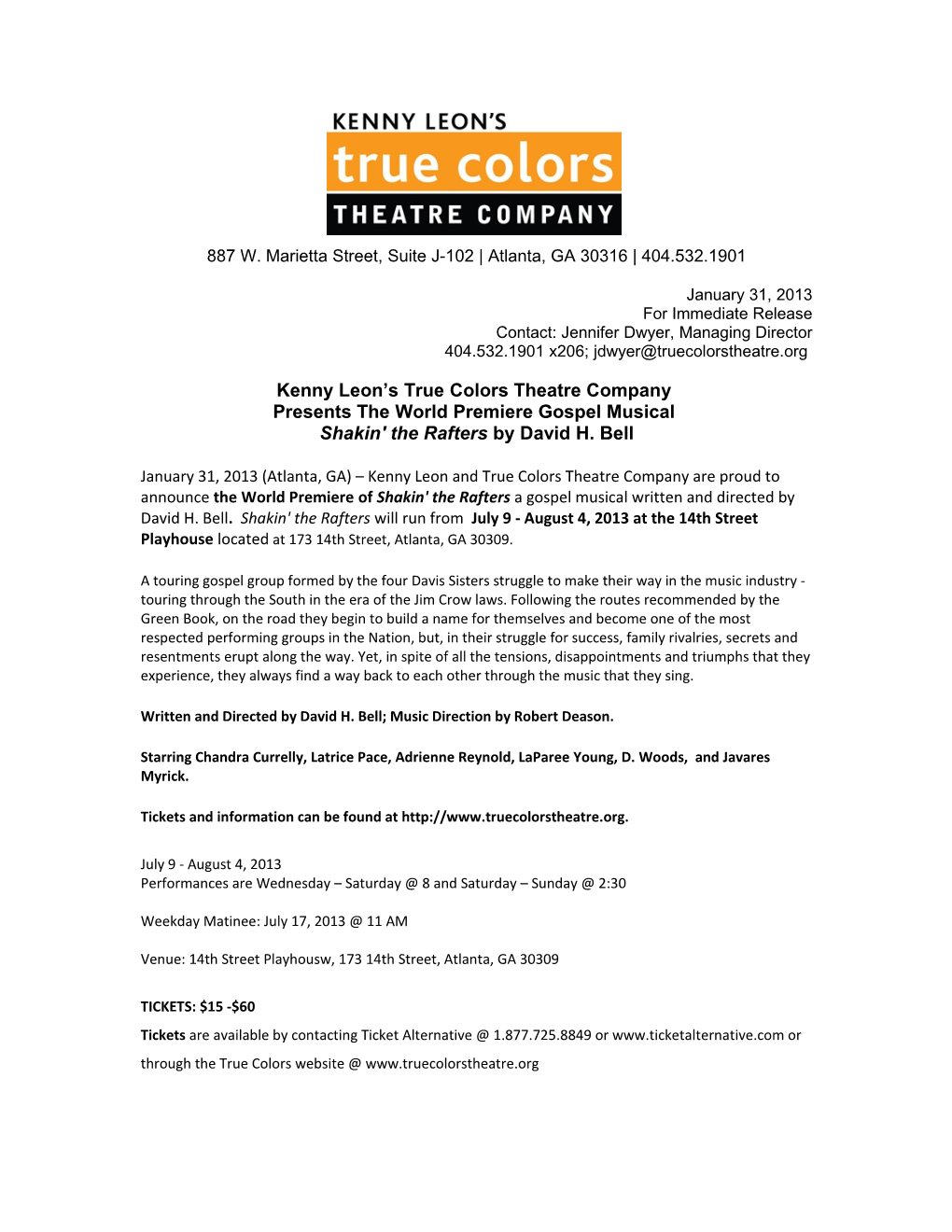 Kenny Leon S True Colors Theatre Company