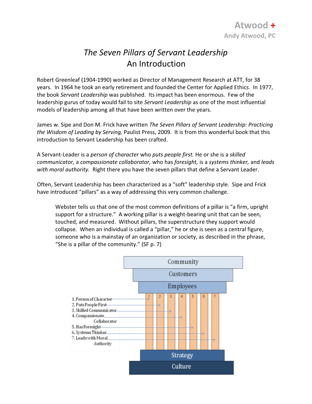 The Seven Pillars of Servant Leadership