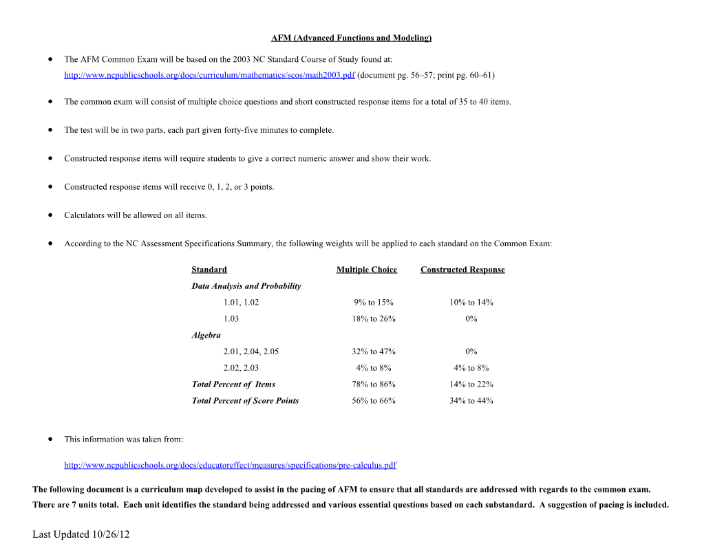 AFM (Advanced Functions and Modeling)