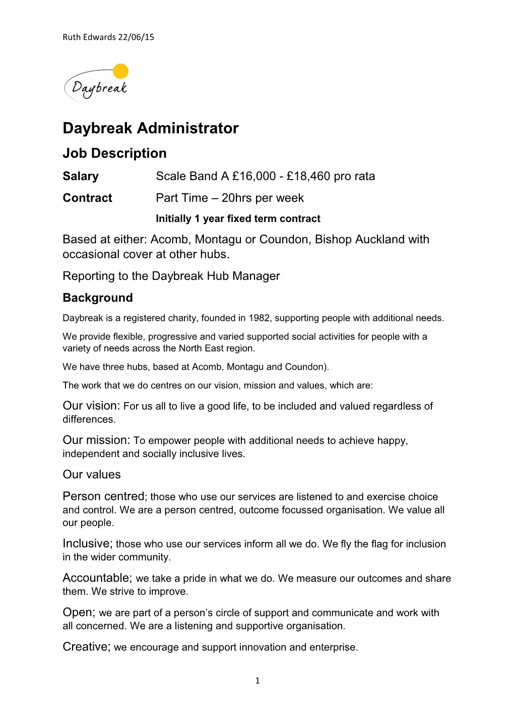 Daybreak Administrator