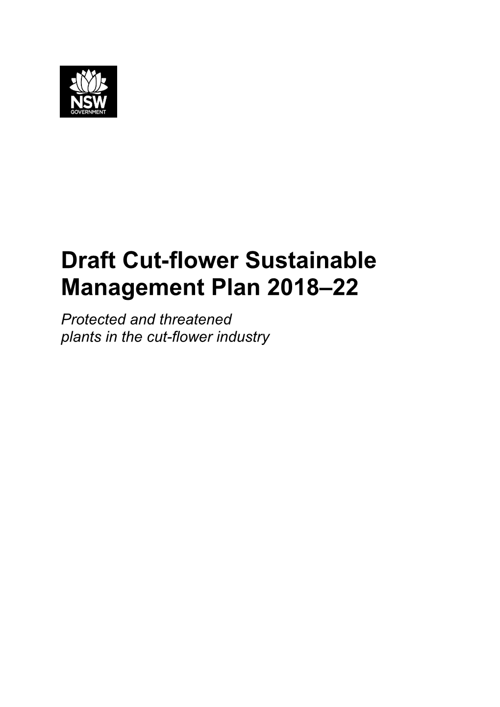 Draft Cut-Flower Sustainable Management Plan 2018 22