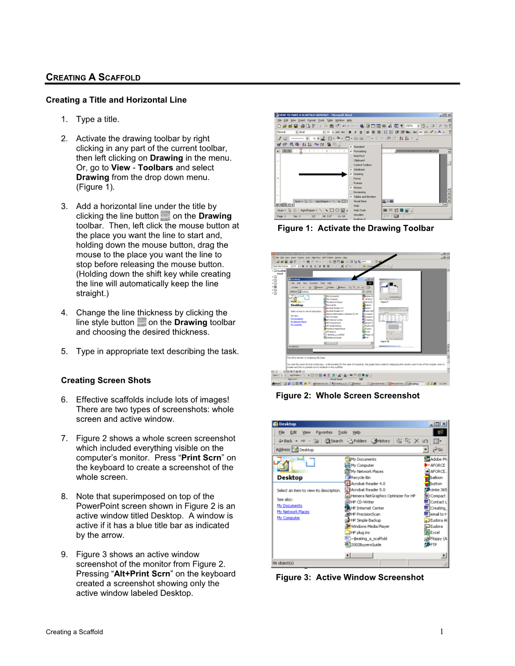 How to Make a Scaffold Handout